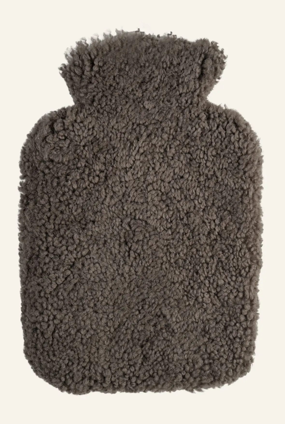 Curly wool varmeflaske brun
