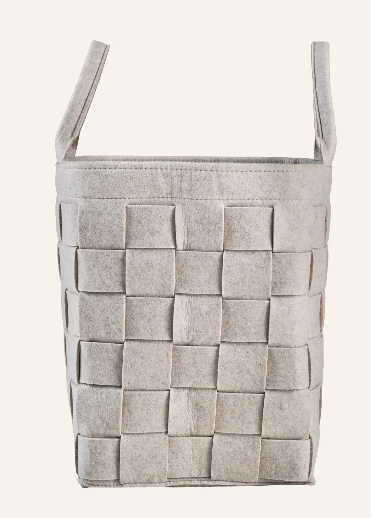 Felt skittentøyskurv beige