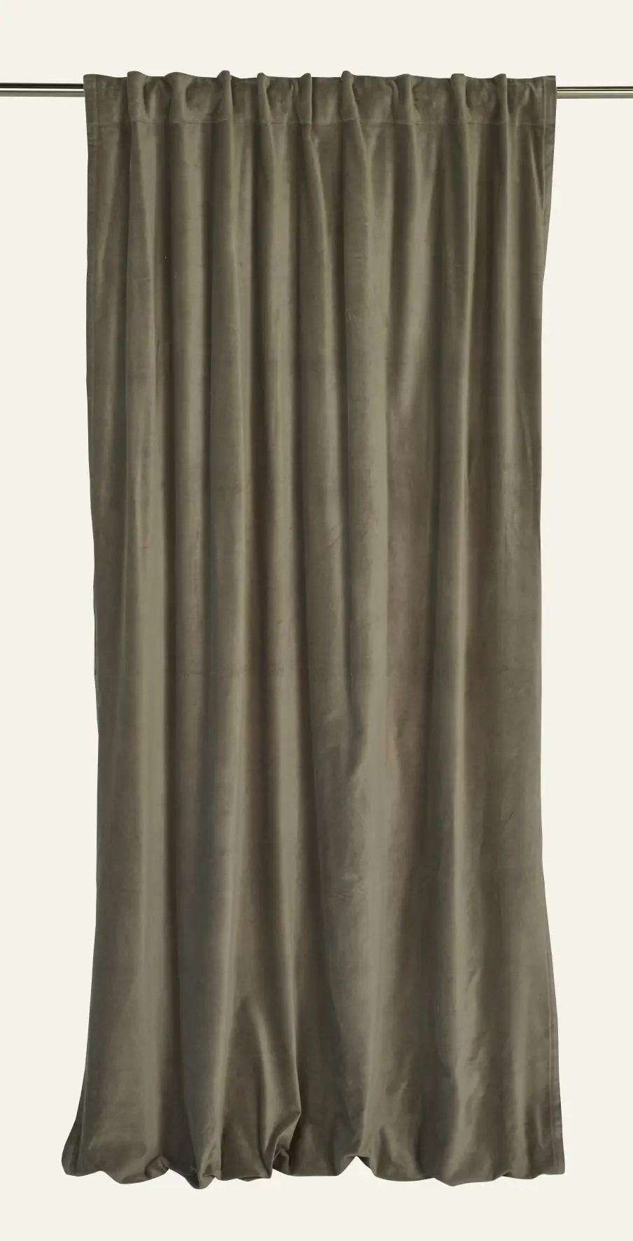 Andrea velour gardin taupe