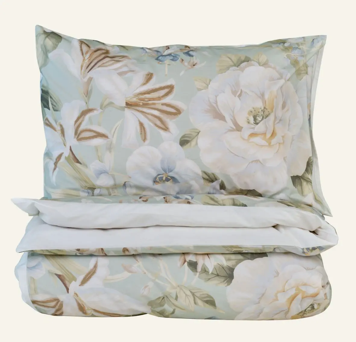 Angel percale sengesett multi grønn