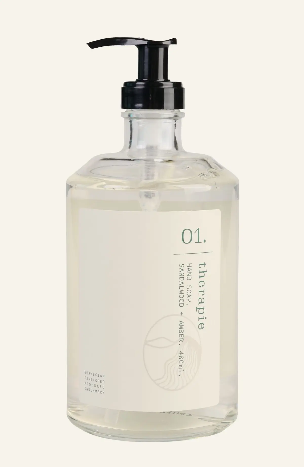 Therapie Sandalwood & Amber håndsåpe transparent
