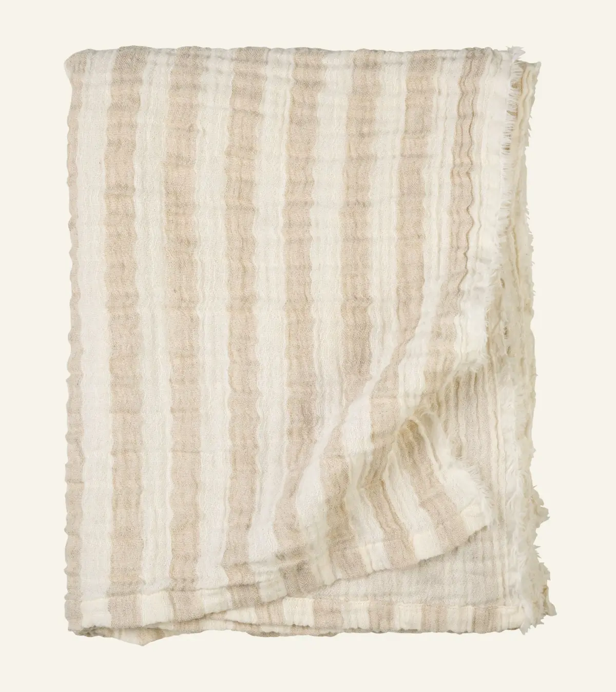 Atelier stripe pledd natur