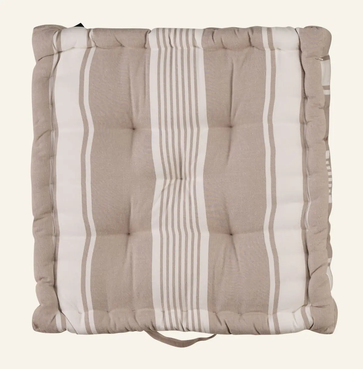 Capri stripe sittepute taupe