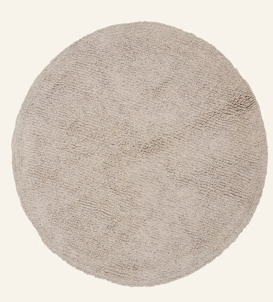 Round badematte beige