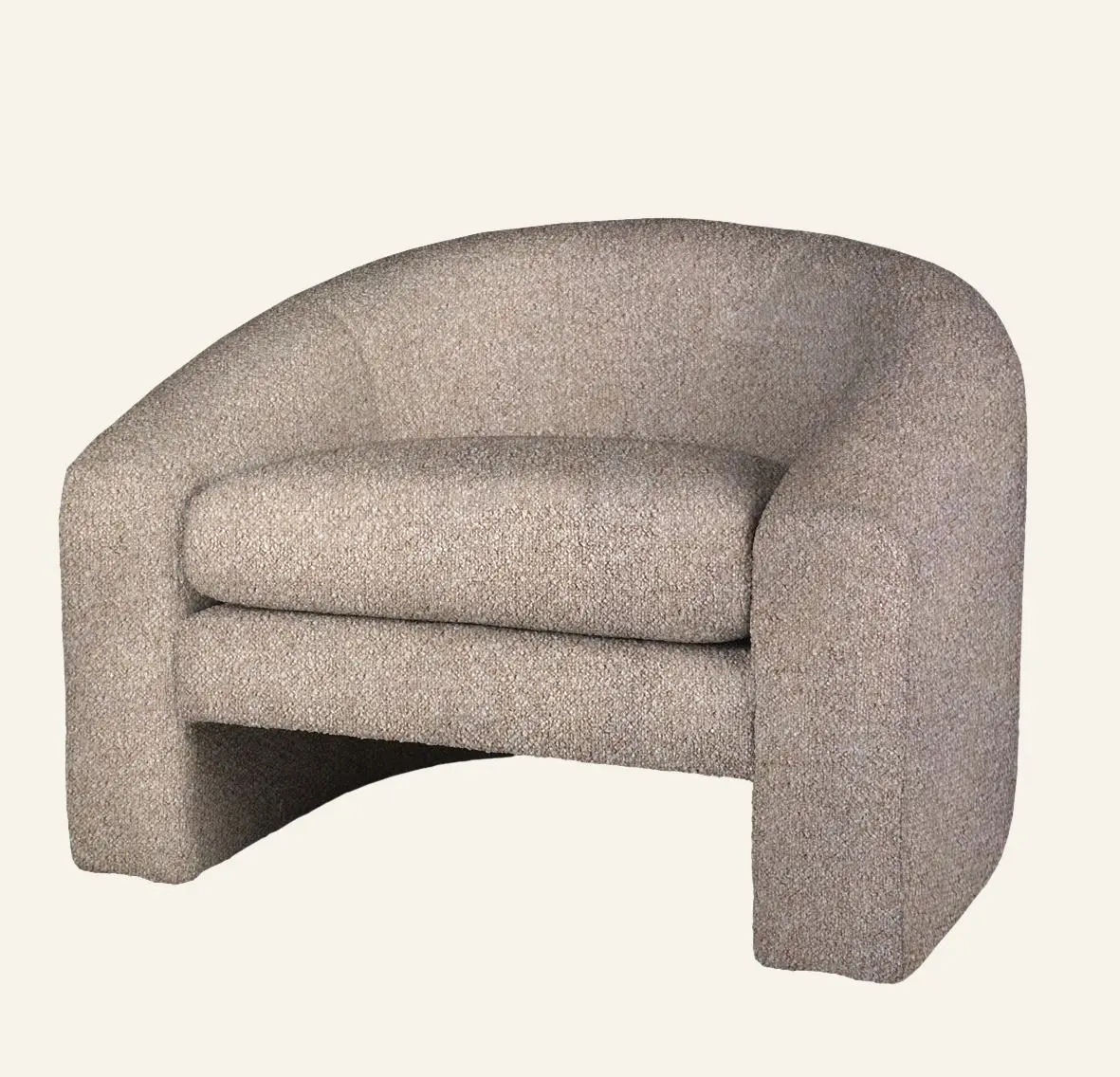 Noa loungestol taupe