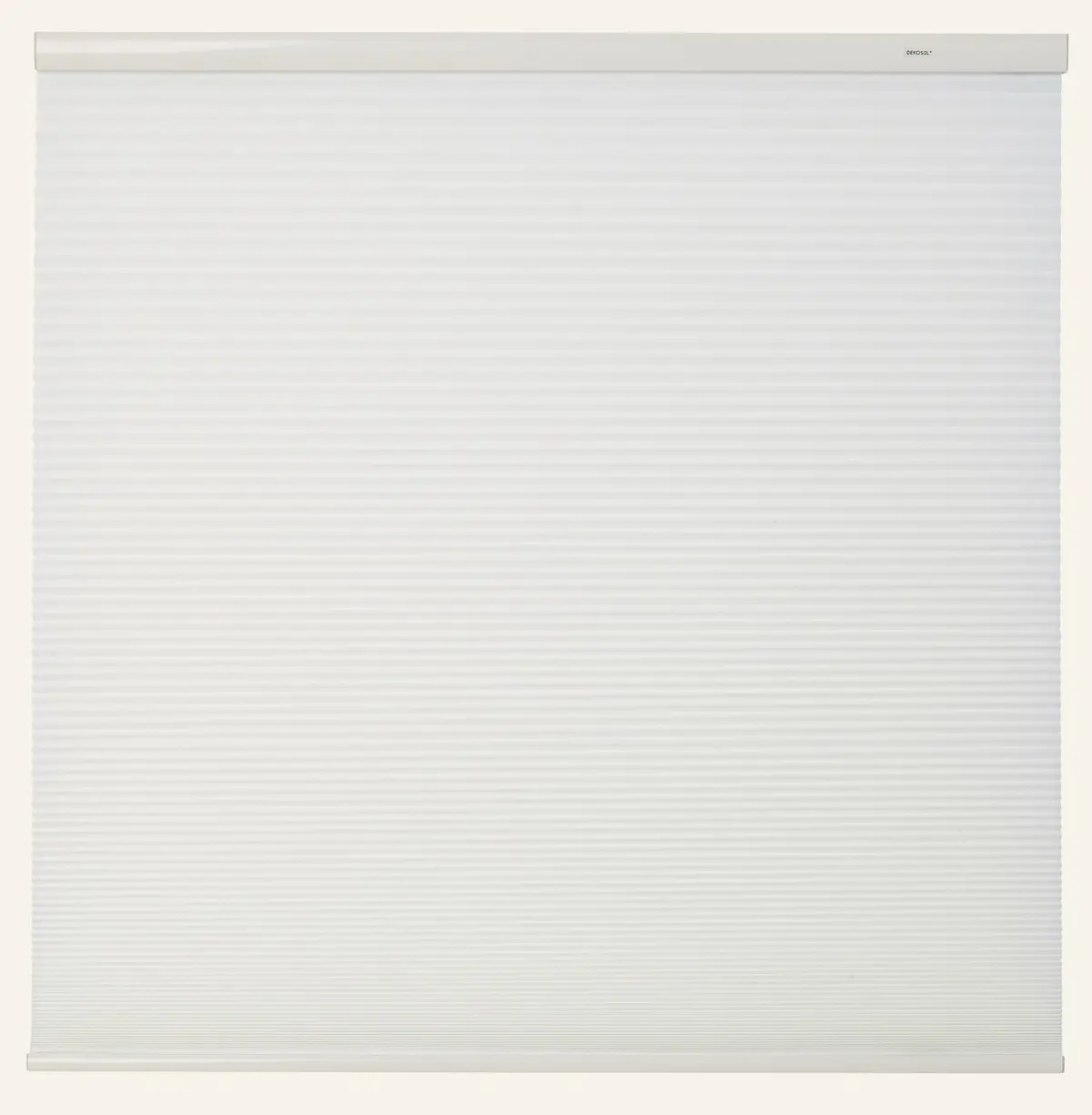 Iben L210cm lysfilt. dobbel plisségardin hvit