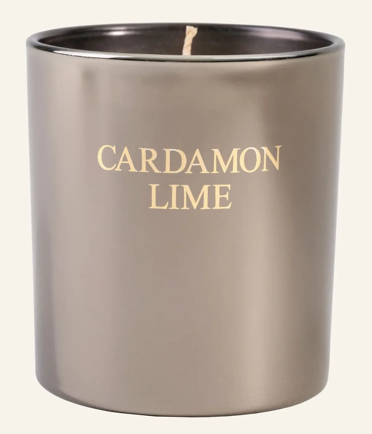 Cardamon Lime metallic duftlys beige