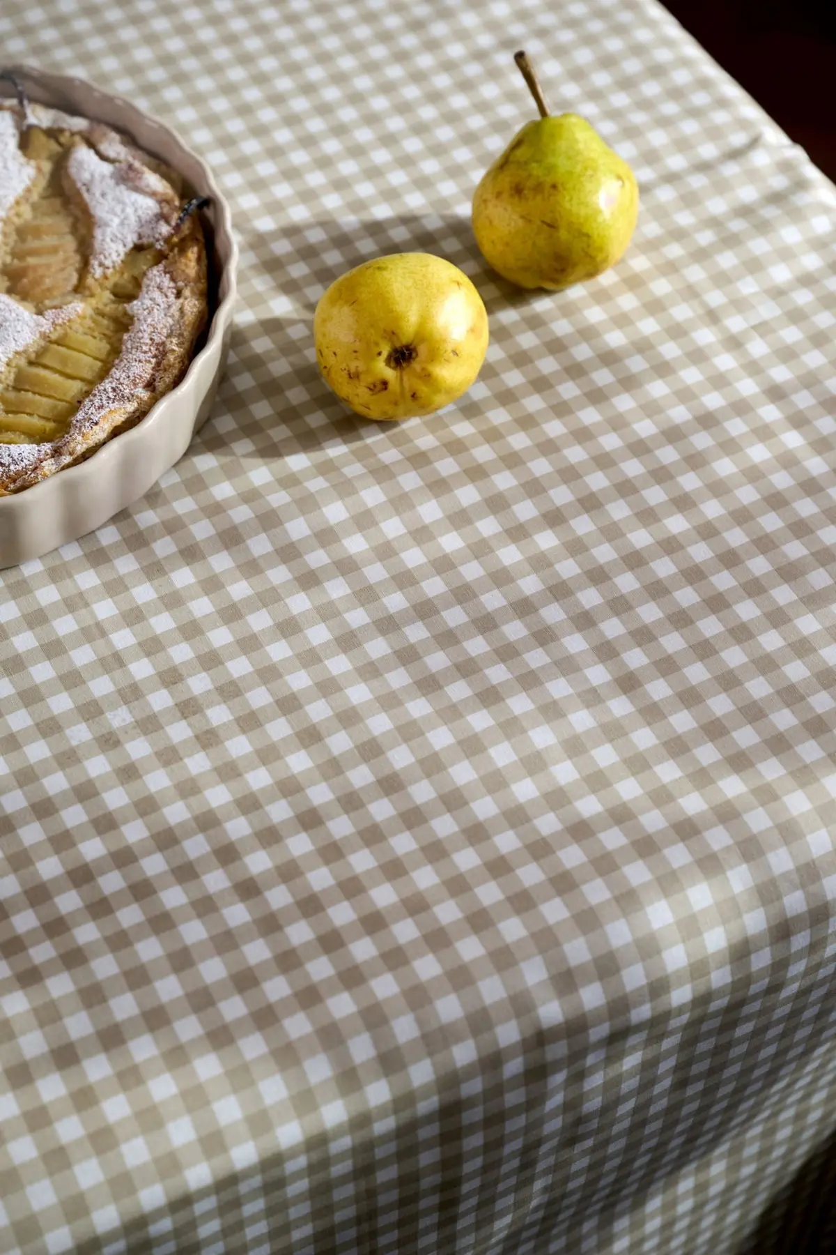 Pepita voksduk beige