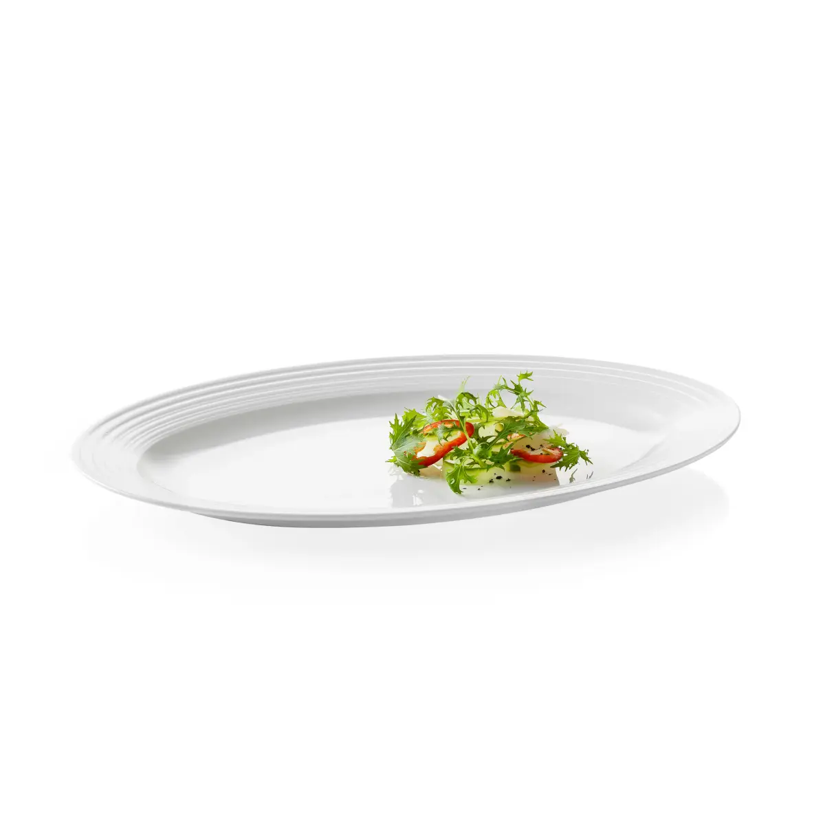 Passion ovalt serveringsfat, hvit
