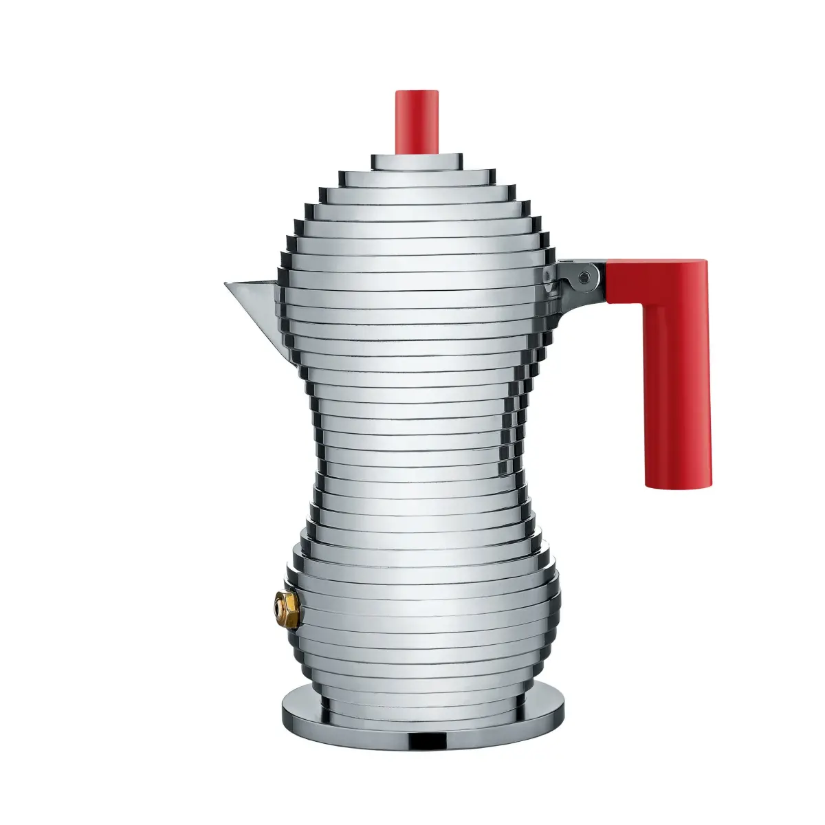 Pulcina espressobrygger 3 kopper, rød hank