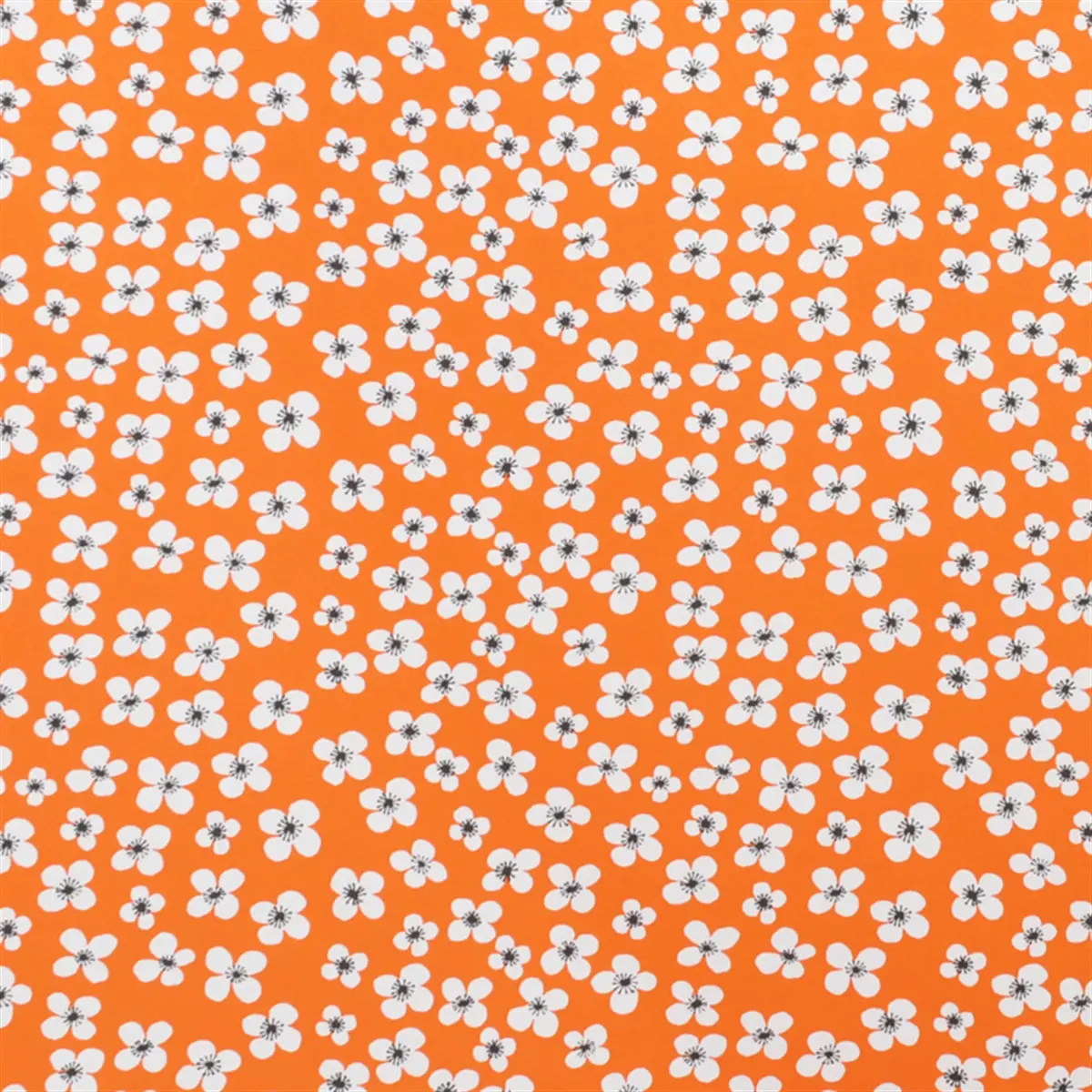 Belle Amie stoff oransje, oransje-hvit