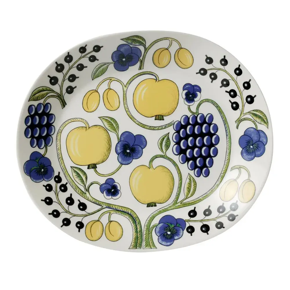 Paratiisi fat ovalt 36 cm, Blå