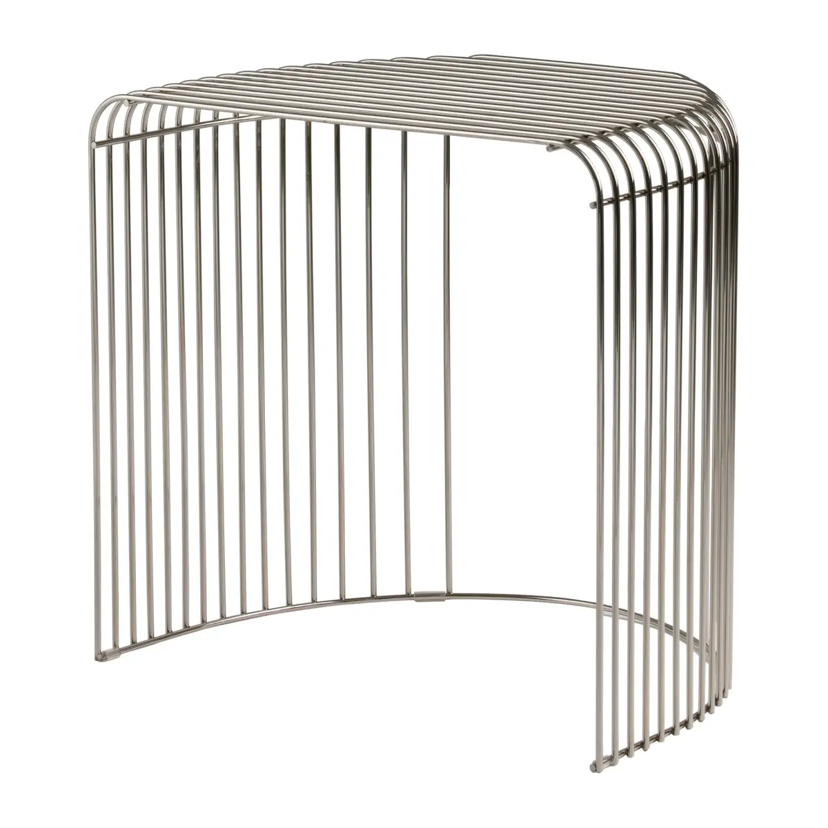 Curva bord 45 cm, Sølv