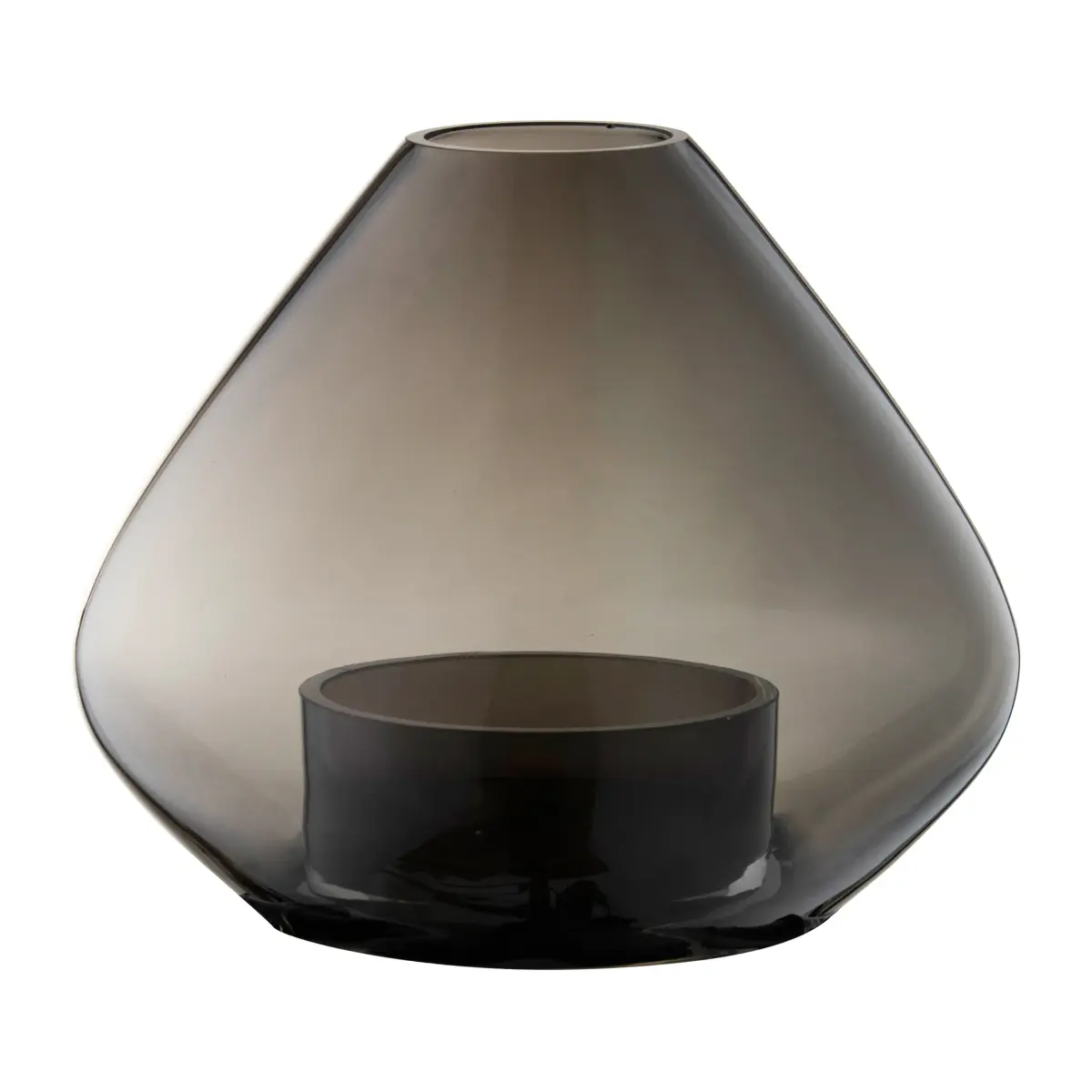 Uno lykt/vase 12 cm, Svart