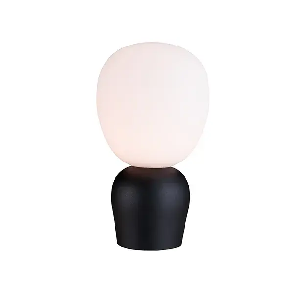 Buddy bordlampe opalglass, Svart