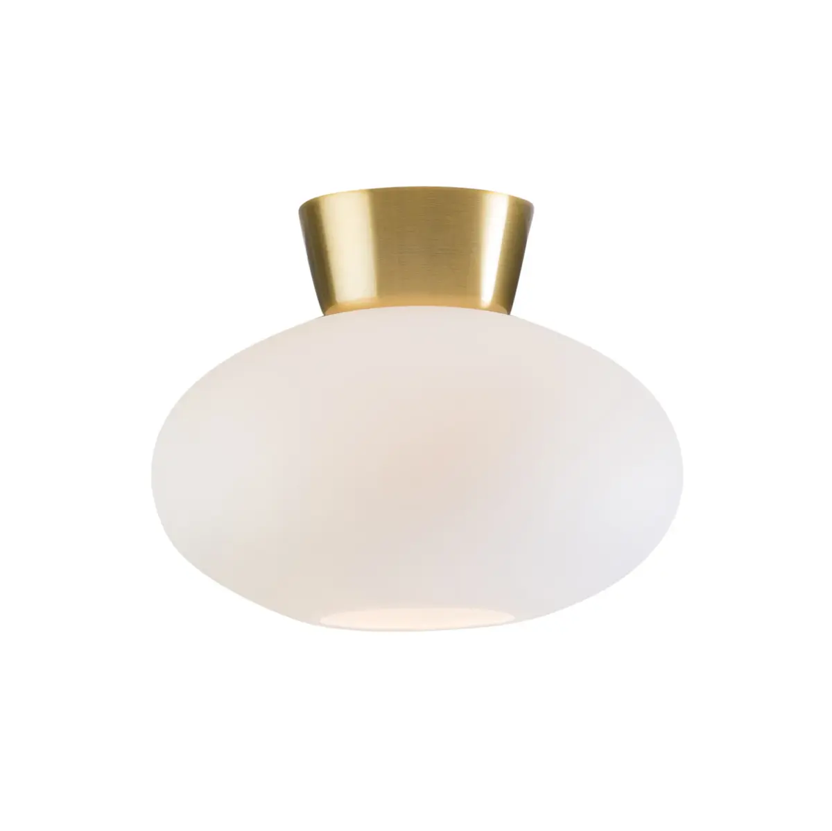 Bullo plafond opalglass Ø27 cm, Messing
