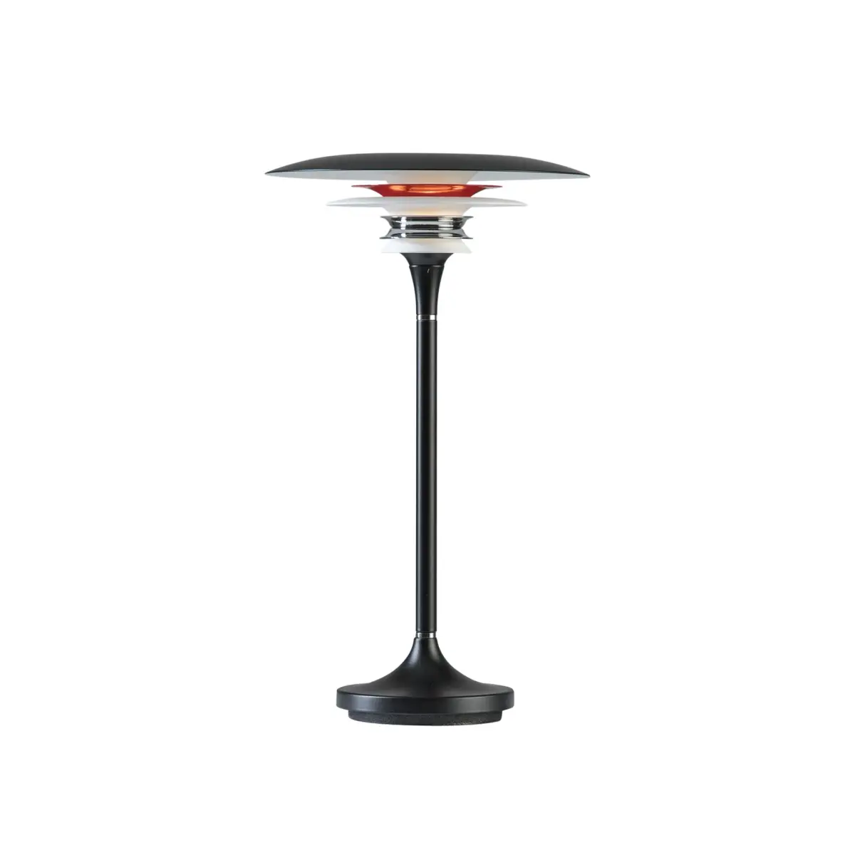 Diablo bordlampe Ø20 cm, Mattsvart-blankrød
