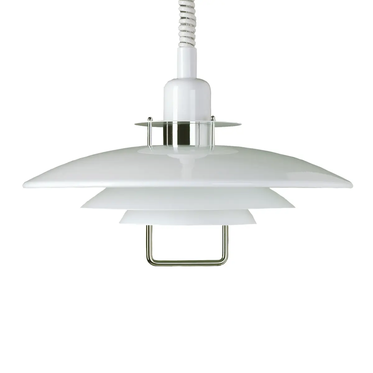 Primus II pendel Ø43 cm, Hvit-krom