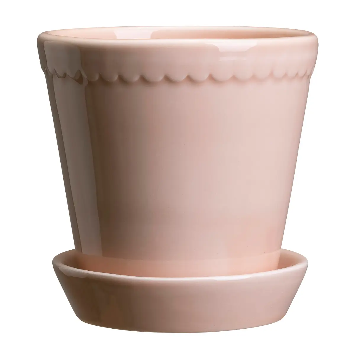 Helena krukke glasert Ø18 cm, Quartz rose