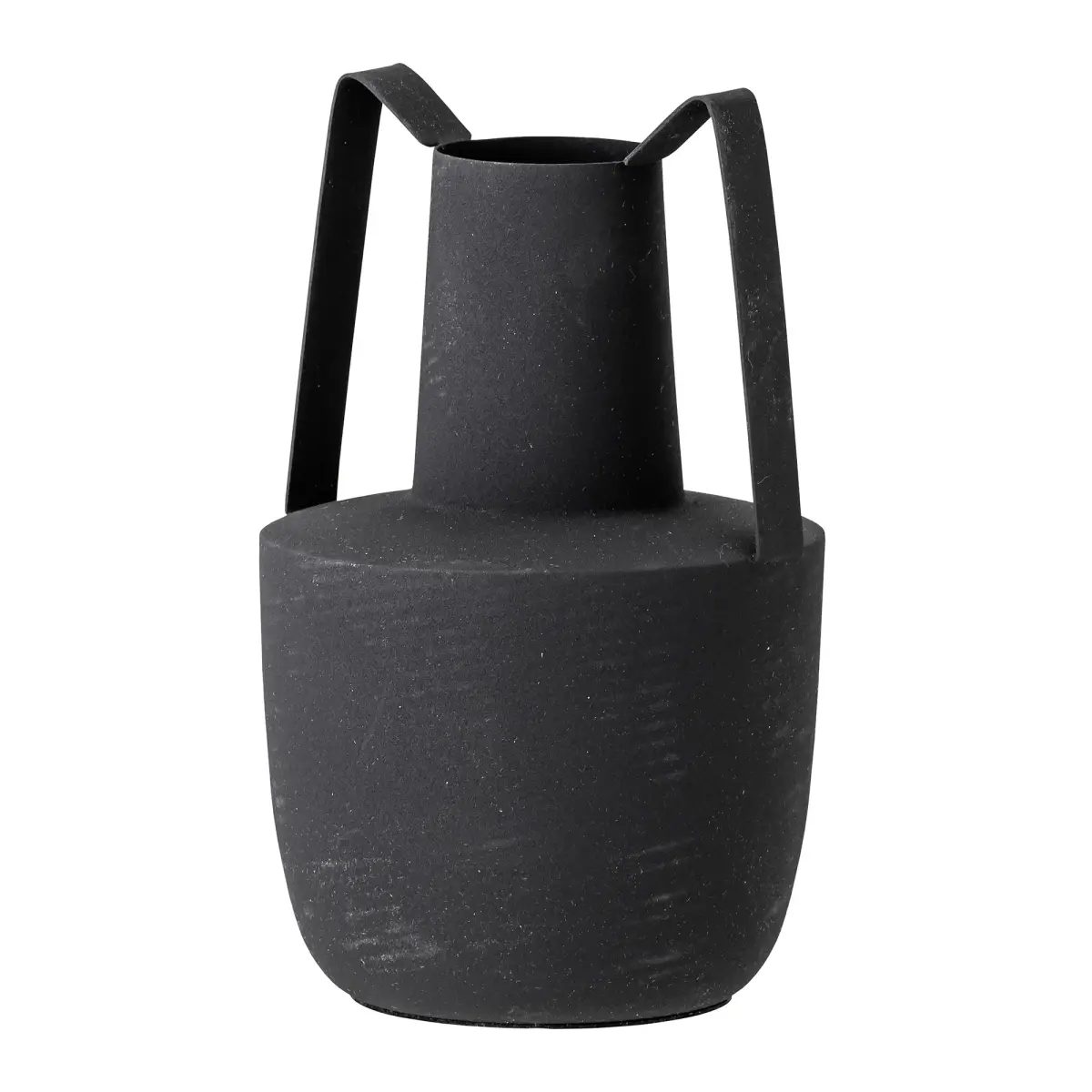 Bloomingville metallvase med hank 20,5 cm, Svart