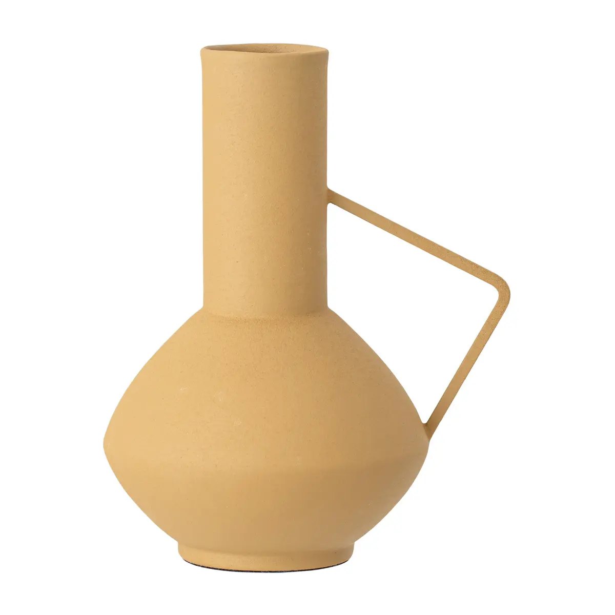 Bloomingville metallvase med hank 21 cm, Gul