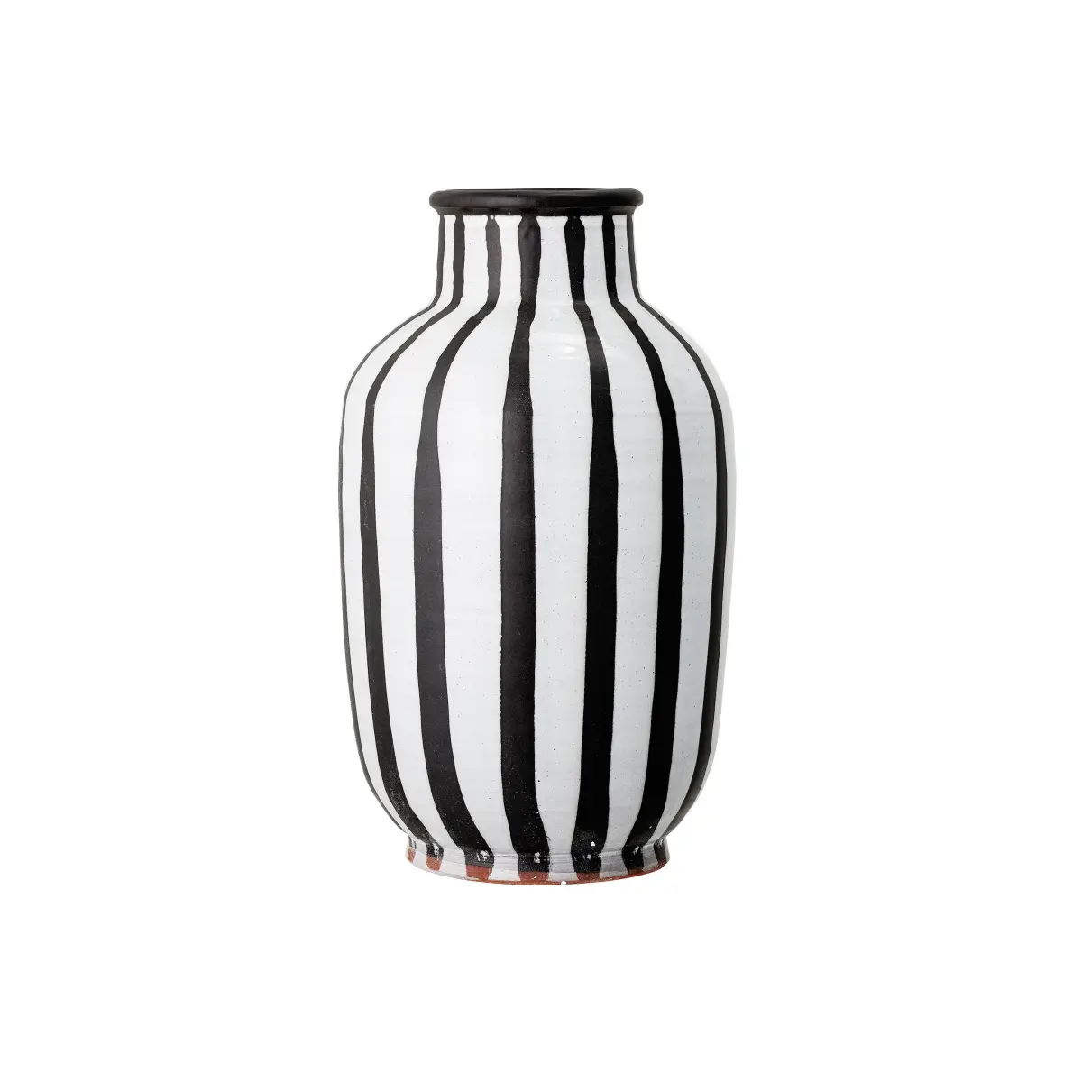 Schila vase terrakotta 44 cm, Svart-hvit