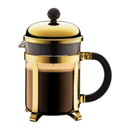 Chambord presskanne gull, 4 kopper