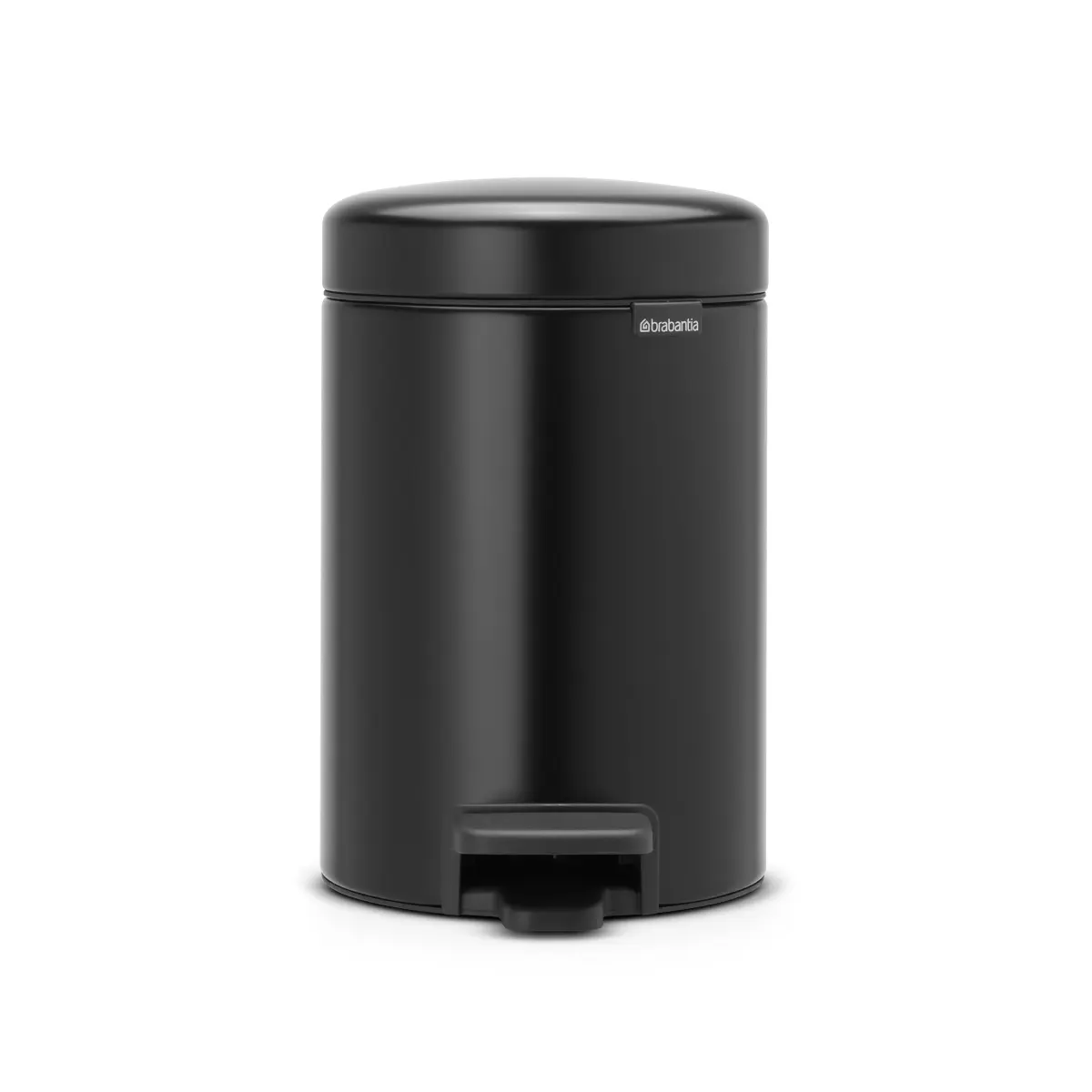 New Icon pedalbøtte 3 liter, matt black (sort)