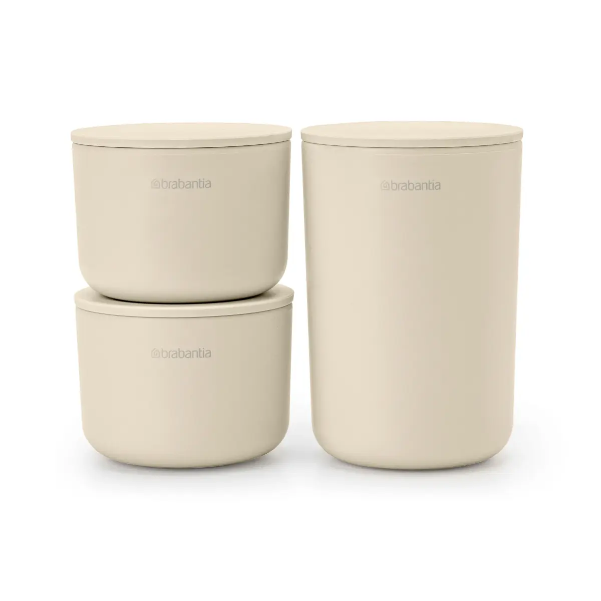 ReNew oppbevaringsbokser 3-pk, Soft Beige