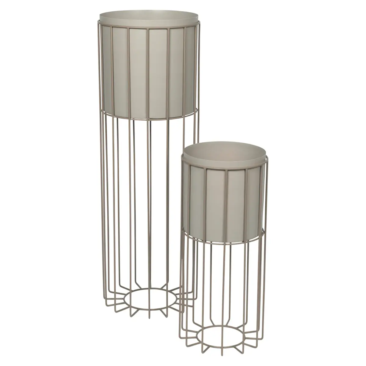 Fenja krukke med stativ 2 deler , Simply taupe