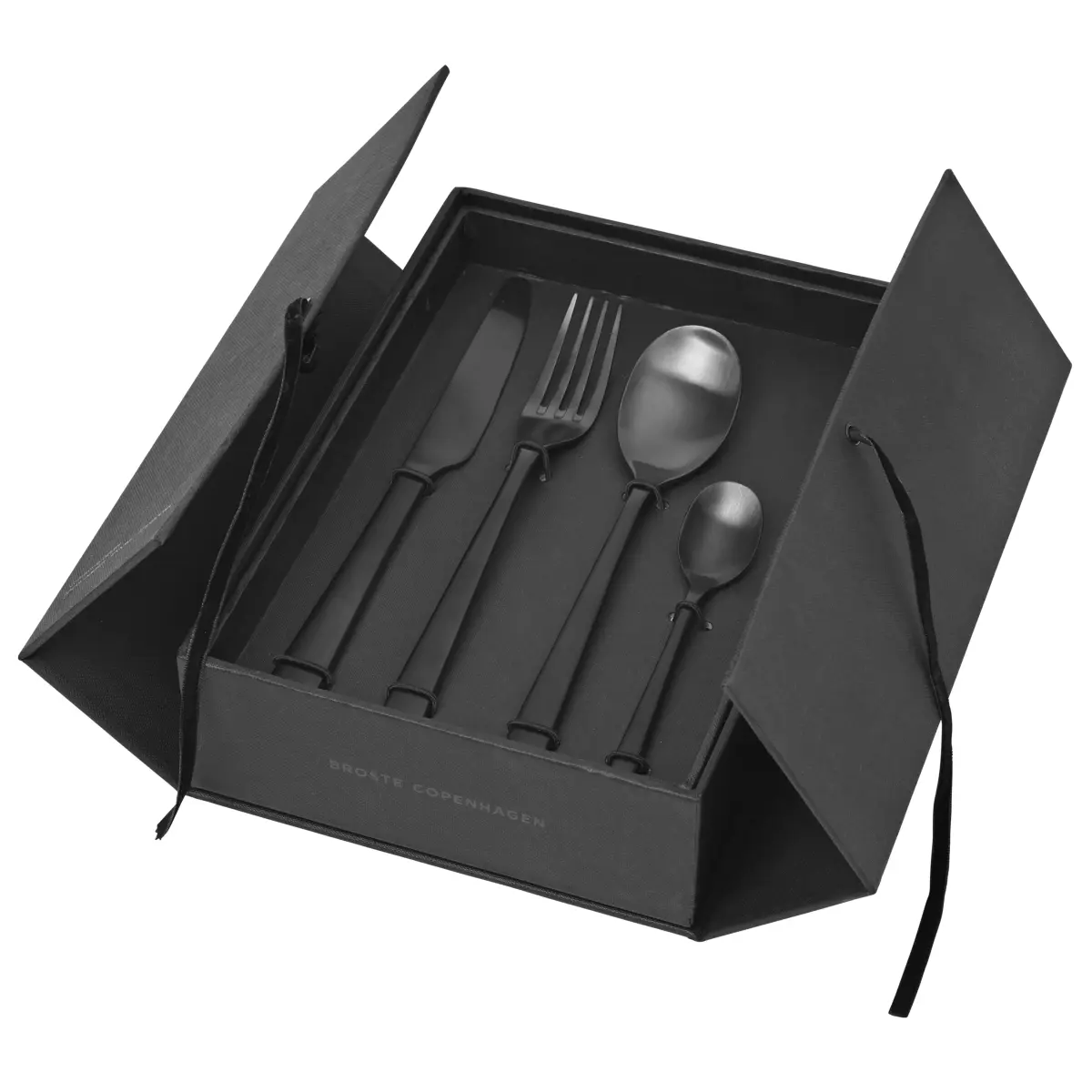 Hune bestikk 16 deler, titanium mat black
