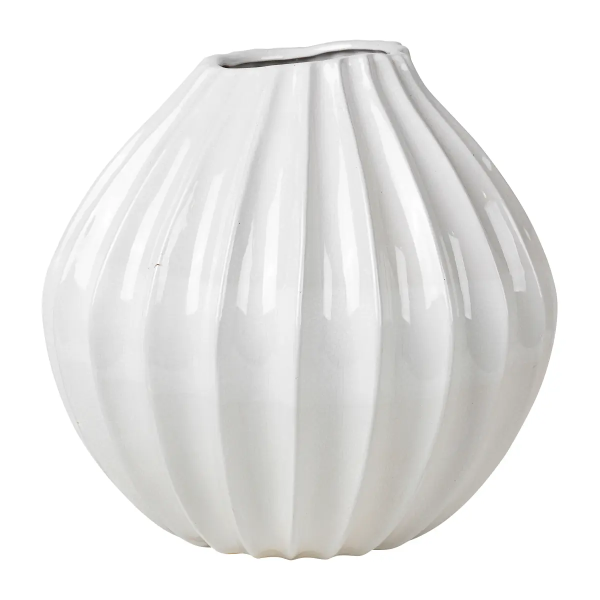 Wide vase ivory, 40 cm