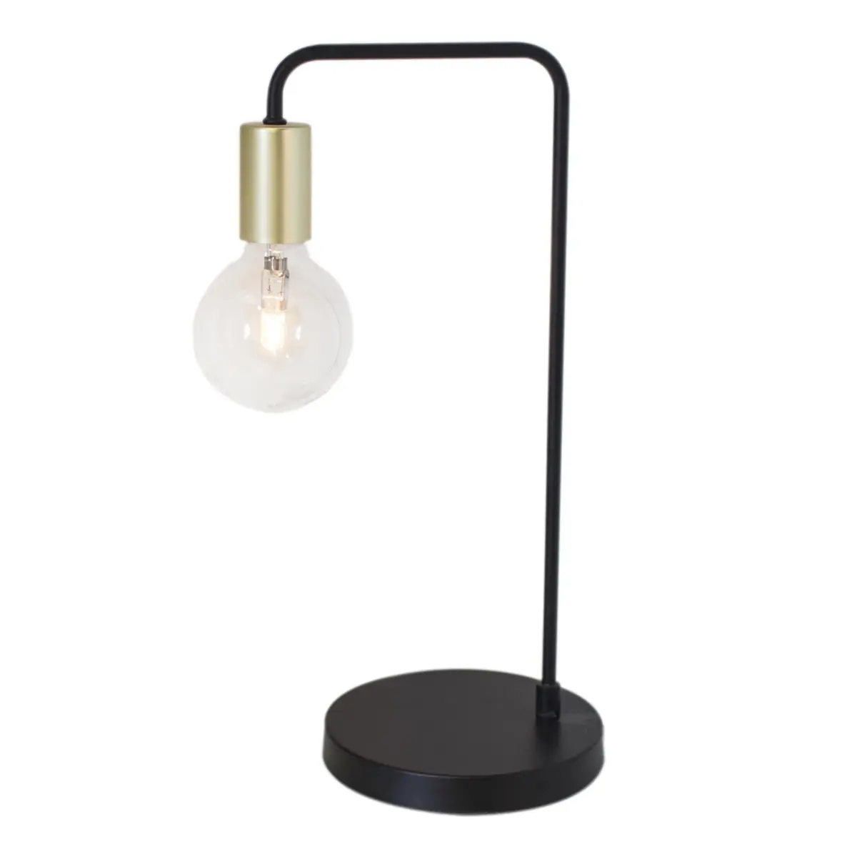 Fondi bordlampe, svart-messing