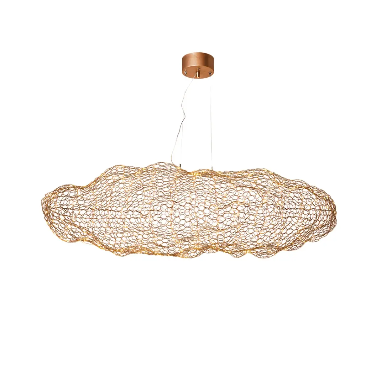 Hayden taklampe, Gullfarge, 76 cm