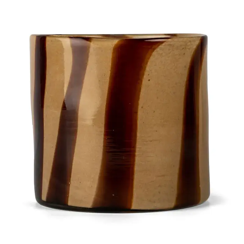 Calore lyslykt-vase M Ø15 cm, Brown-beige