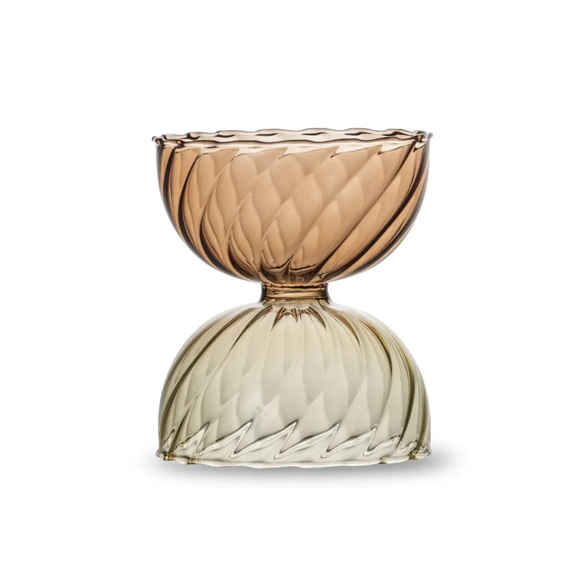 Carameli skål 13 cm, Orange-beige