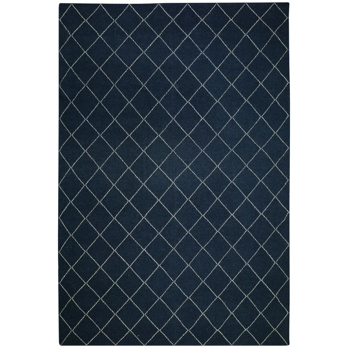 Diamond gulvteppe 230x336 cm, Blue melange-off white