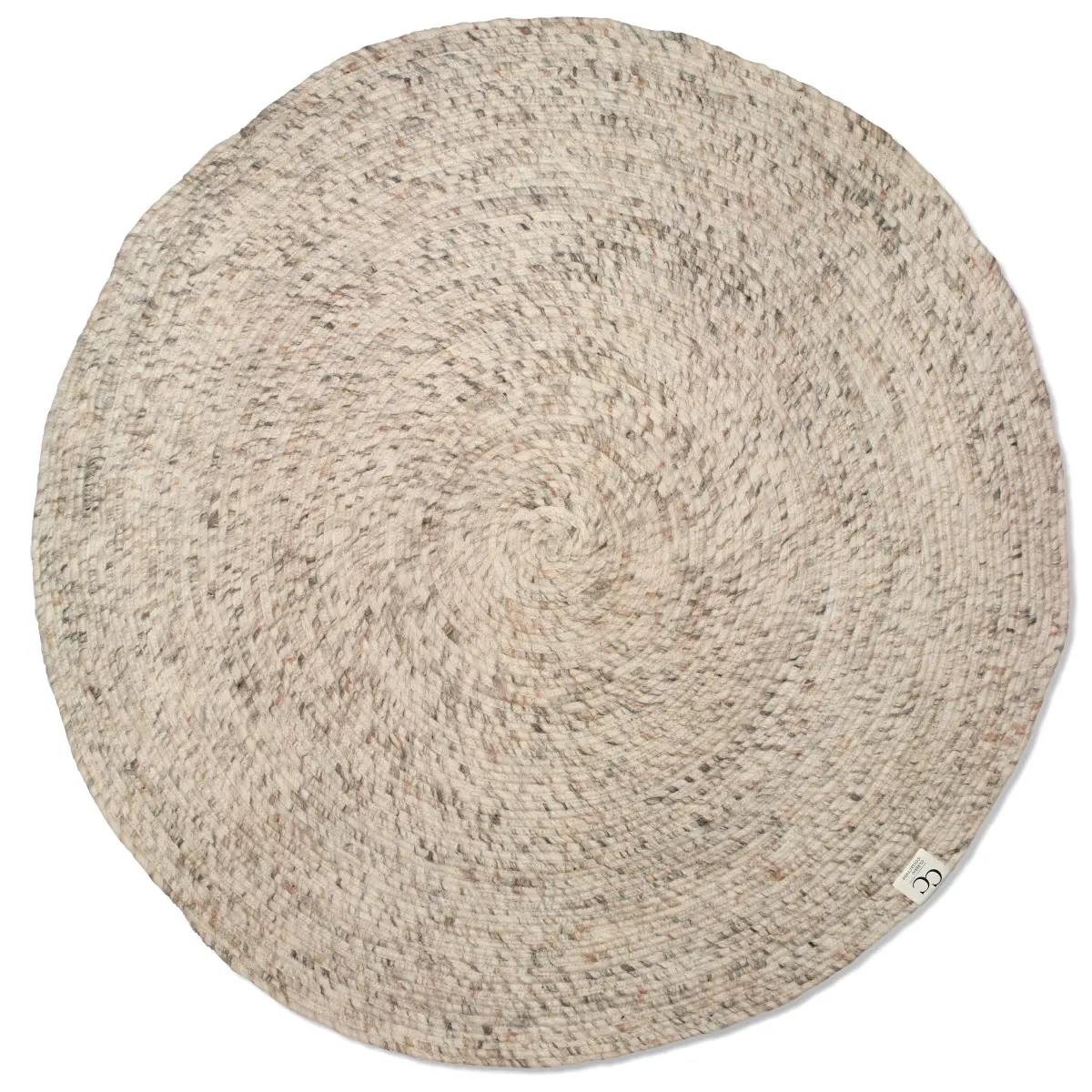 Merino ullteppe rund Ø200 cm, Beige