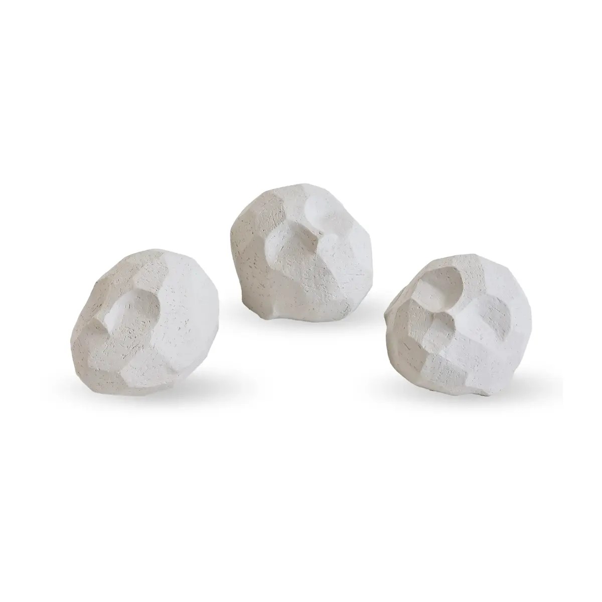 Pebble heads sculpture 3-pakning, Limestone