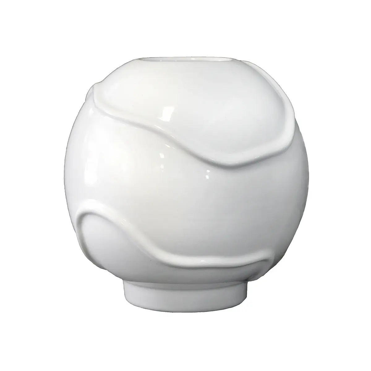 Form vase Ø18 cm, Shiny white