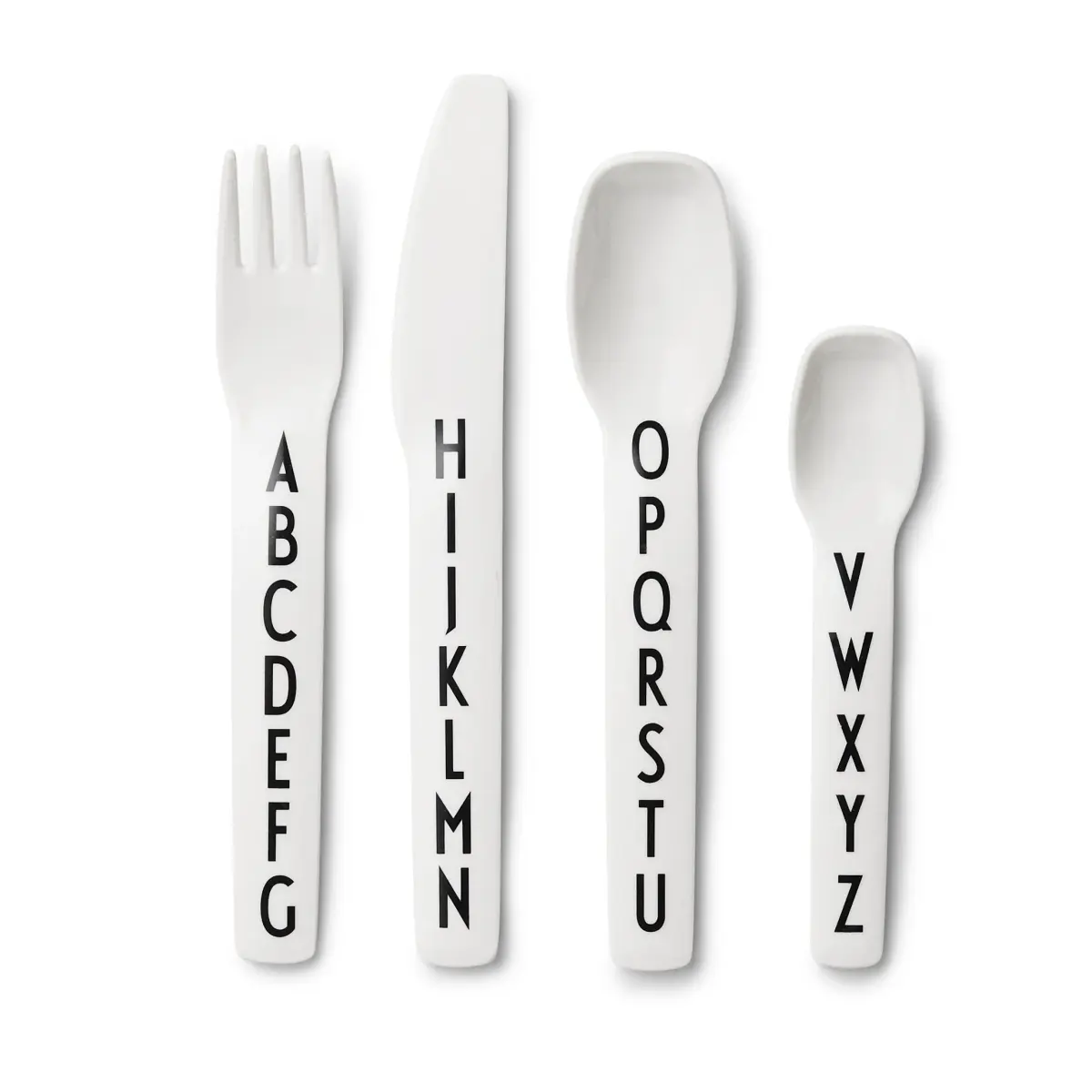 Design Letters barnebestikk melamin, 4 deler