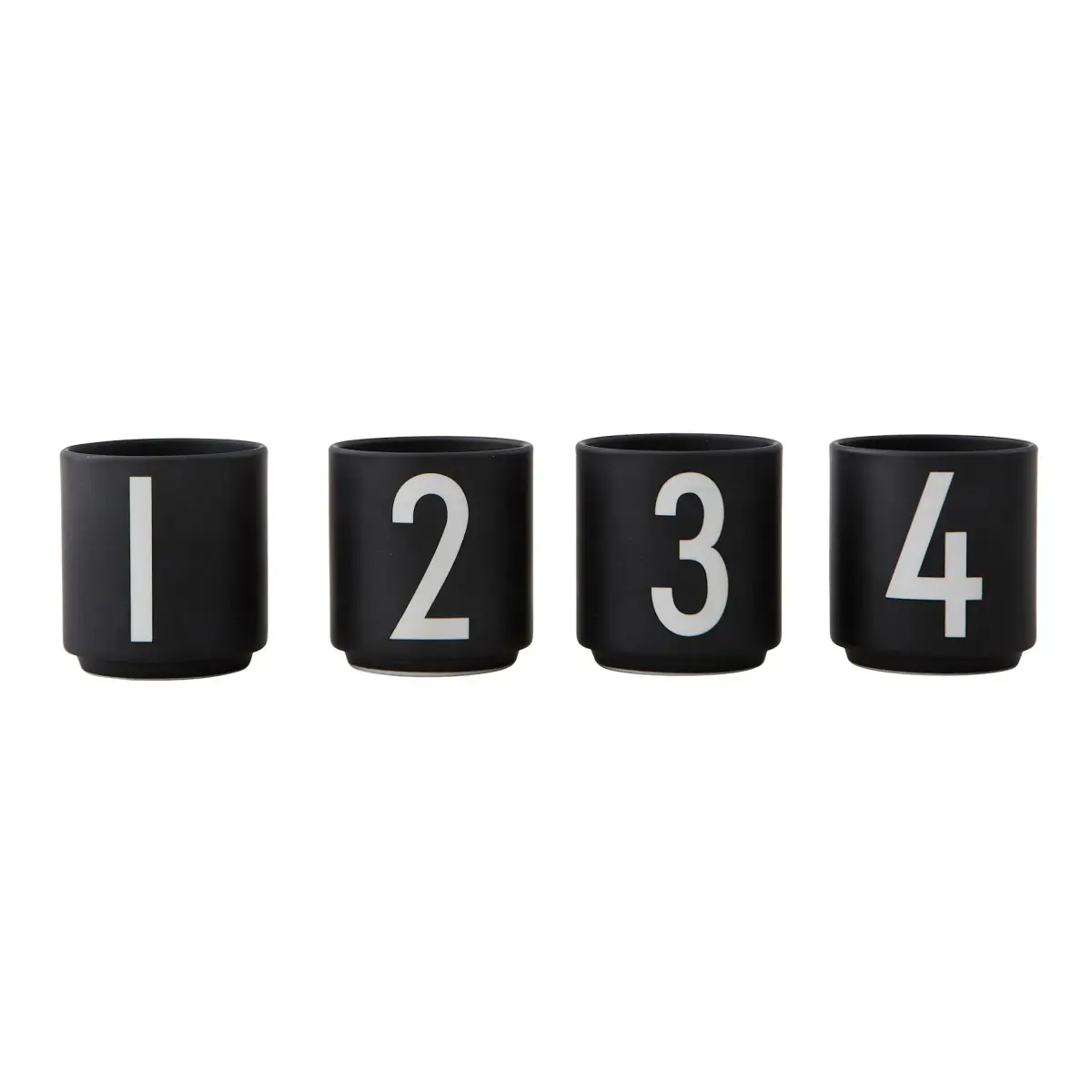 Design Letters espressokopper 4-stk. svart, Black