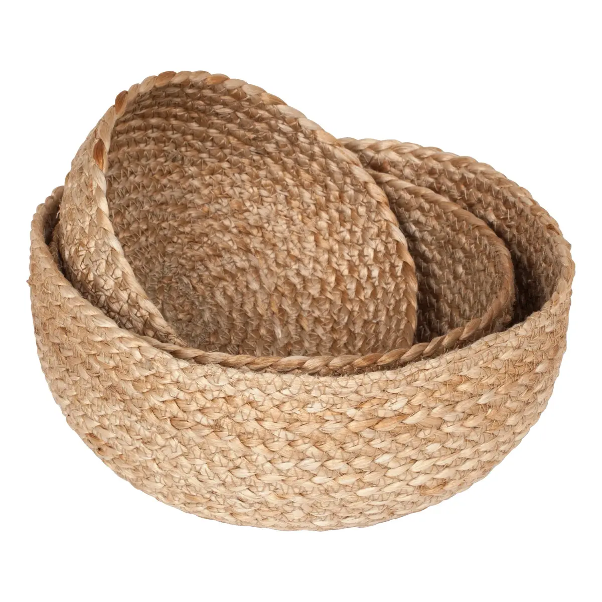 Flettet brødkurv 3-pakning, Natur