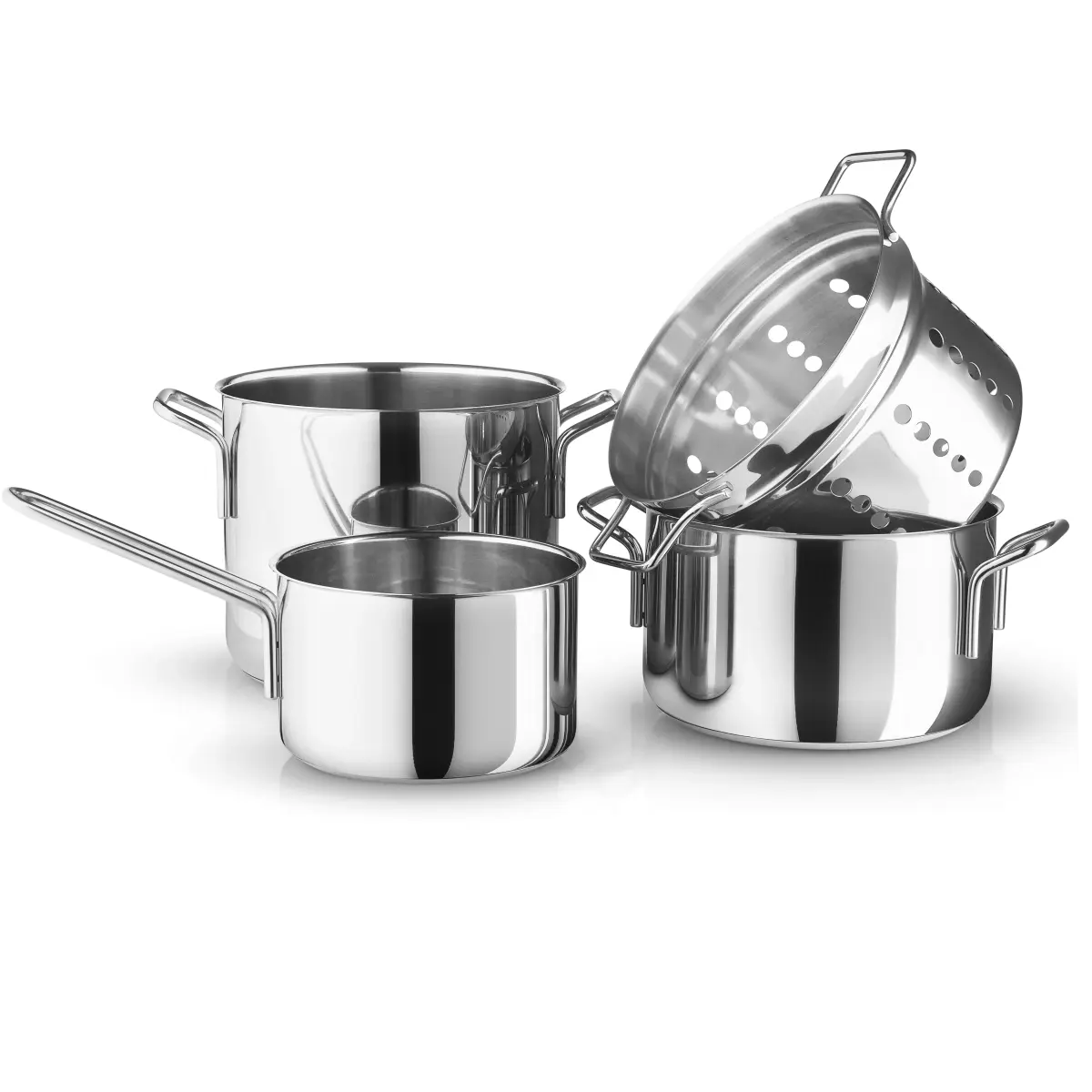 Eva Trio rustfritt stål collection box, 4-pakn.
