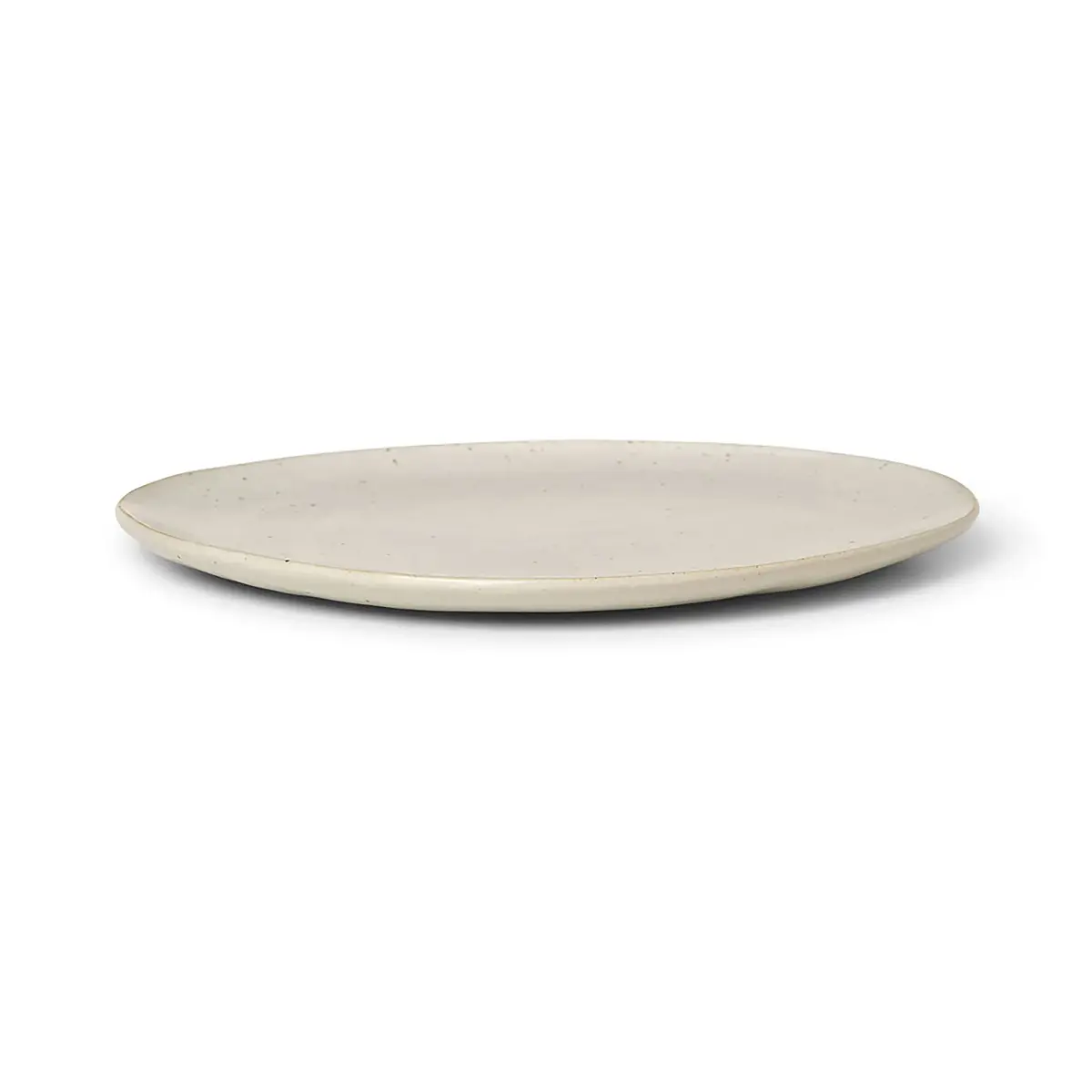 Flow tallerken 22 cm, Off-white speckle