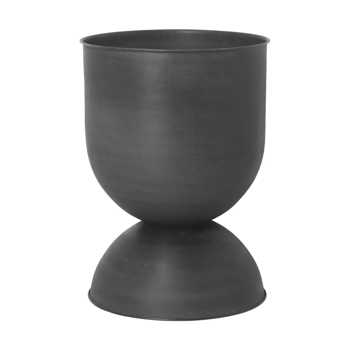 Hourglass krukke medium Ø40 cm, Svart-mørkegrå