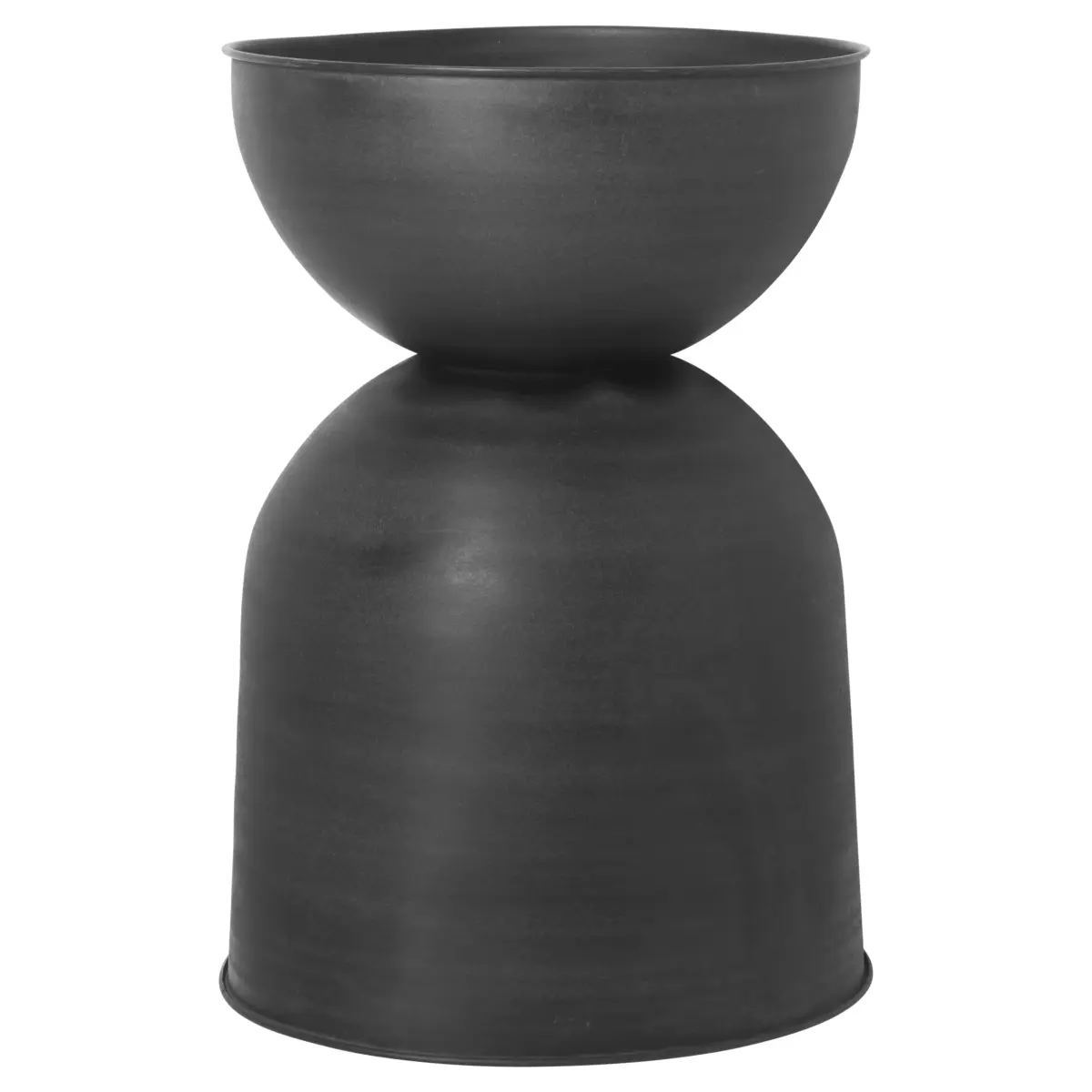 Hourglass krukke stor Ø50 cm, Svart-mørkegrå