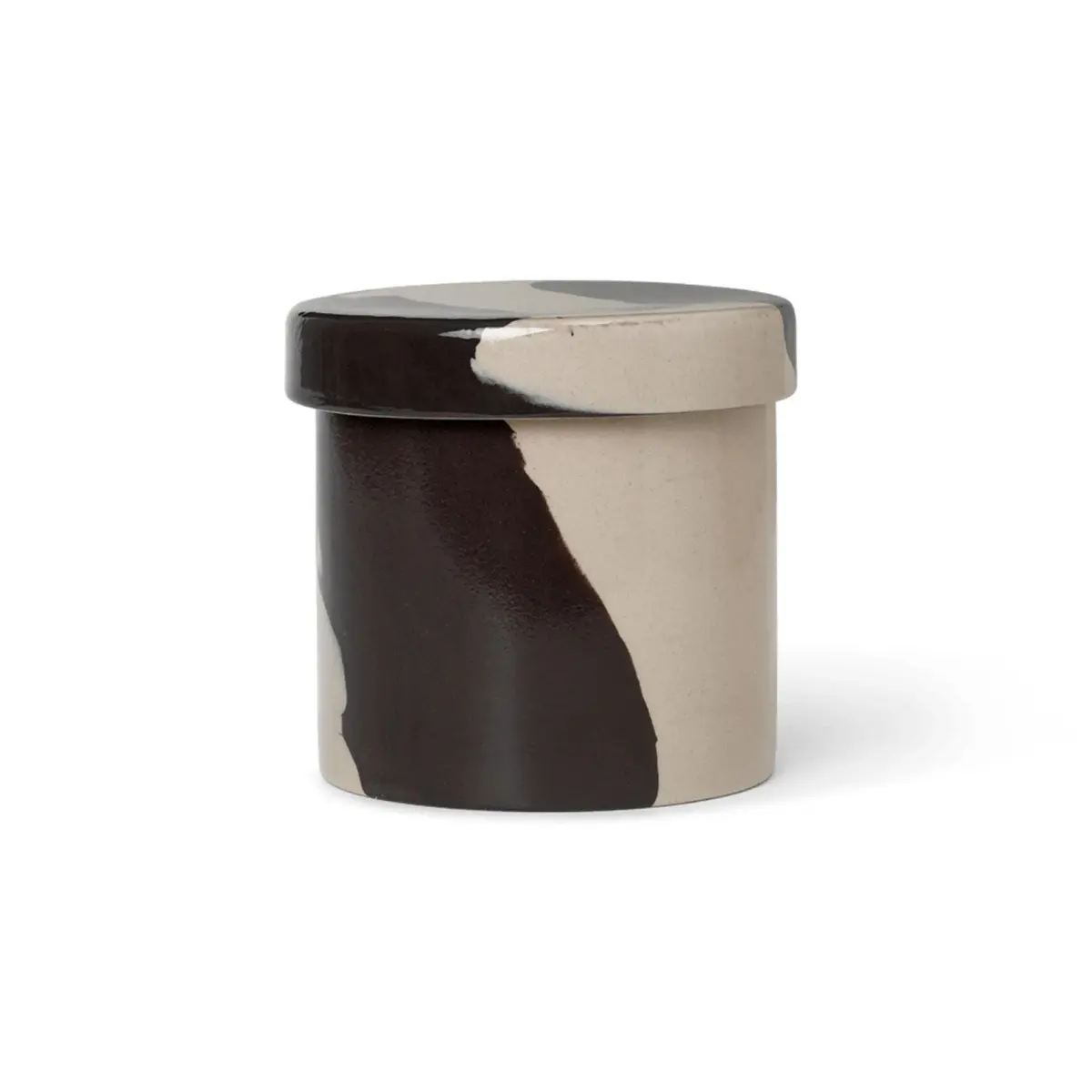 Inlay oppbevaringsboks Ø9,8 cm, Sand-brown