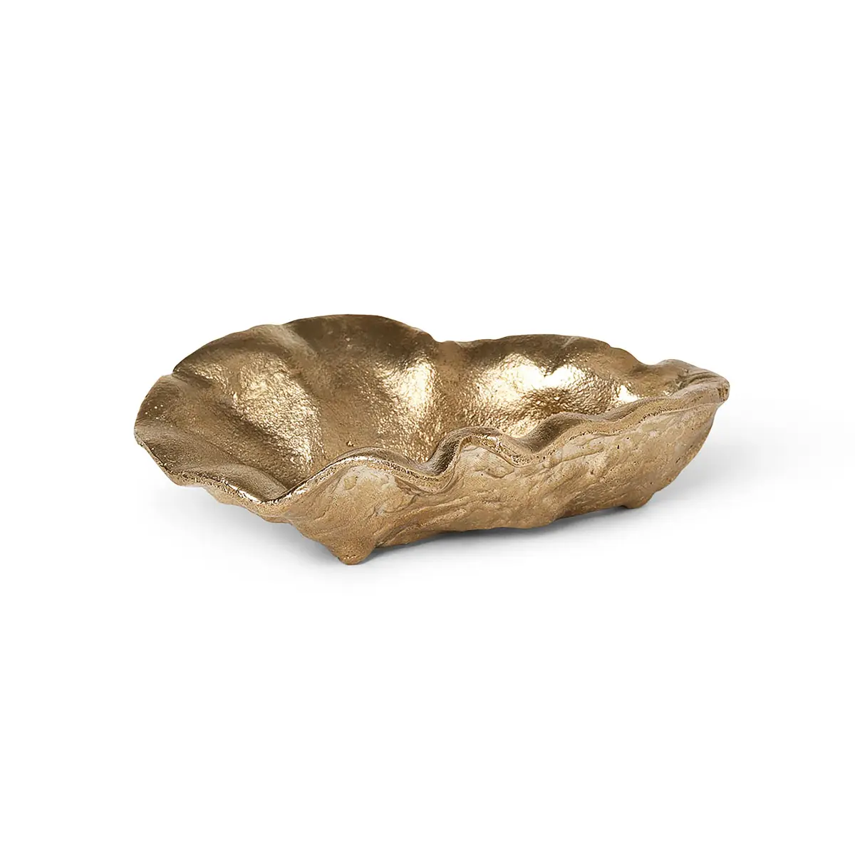 Oyster dekorasjonsskål 10,5 cm, Messing