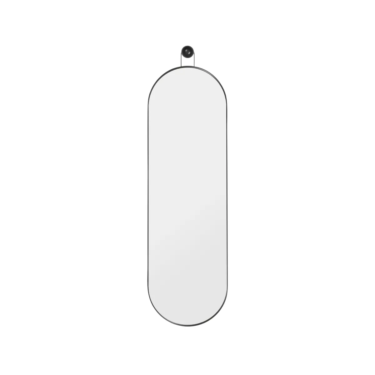 Poise oval speil, svart